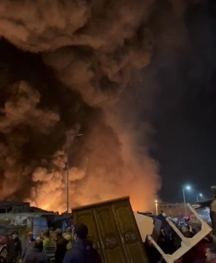حريق مهول يلتهم سوق المتلاشيات بإنزكان - AgadirToday